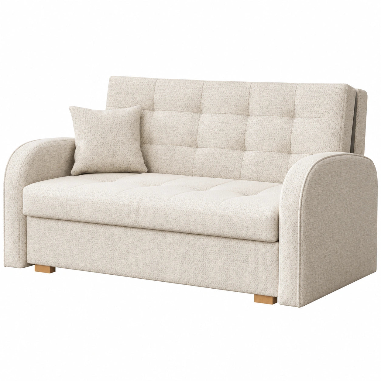 Elegantes Mirjan24 Schlafsofa mit Bettkasten und Kissen, 3-Sitzer Sofa in Farbwahl