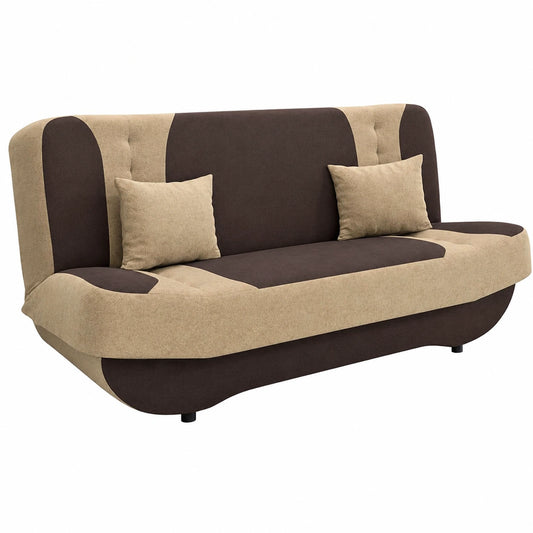 Komfortables Schlafsofa Pinto mit Bettkasten und Stauraum