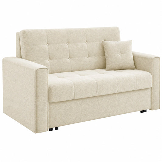 Elegantes 3-Sitzer Schlafsofa mit Bettkasten und Kissen, Farbauswahl