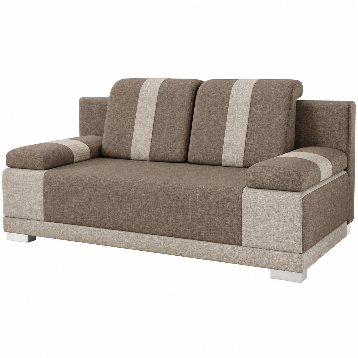Beige Schlafsofa Imola mit Bettkasten und Klappfunktion
