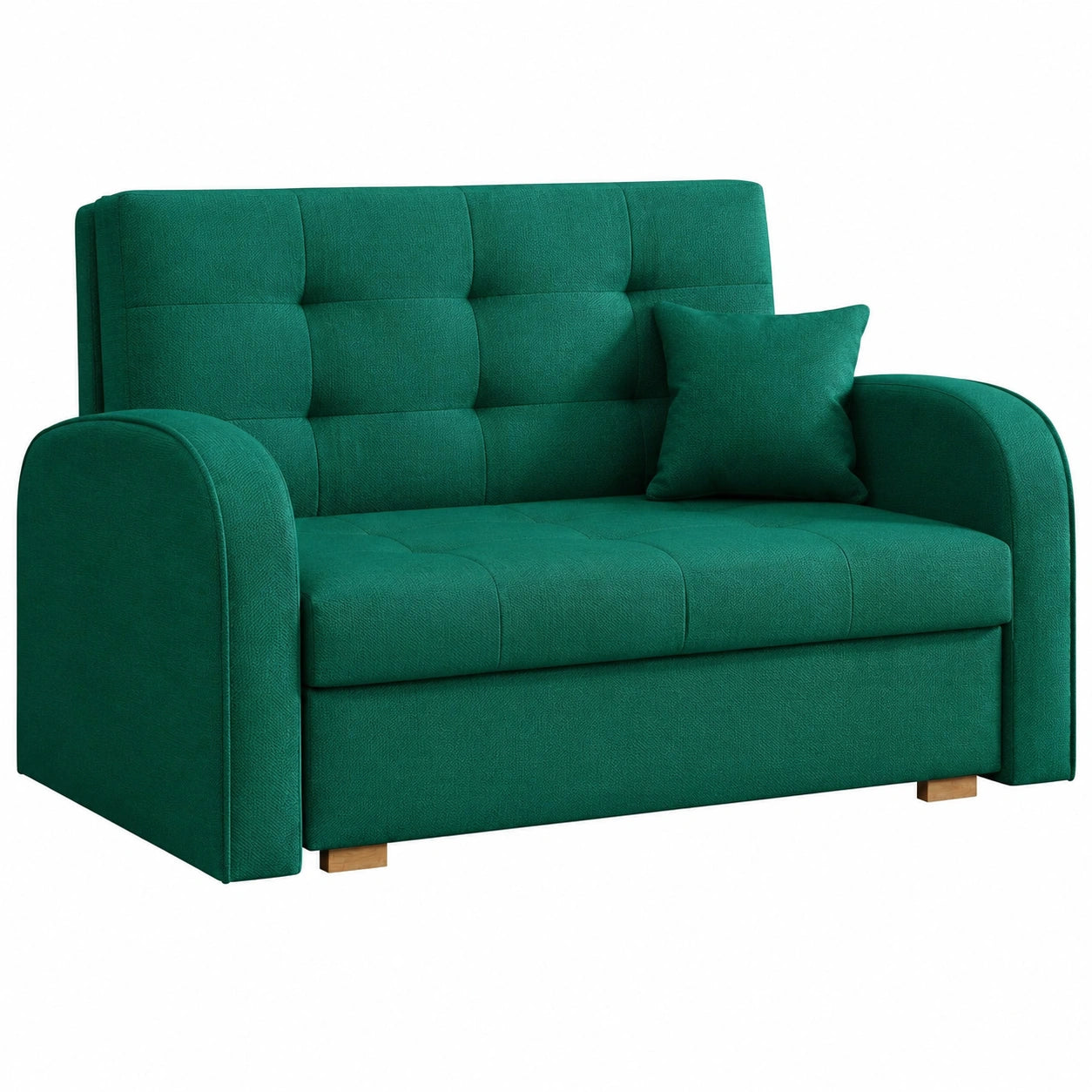 Komfortables Schlafsofa Viva Gold II mit Bettkasten und Kissen