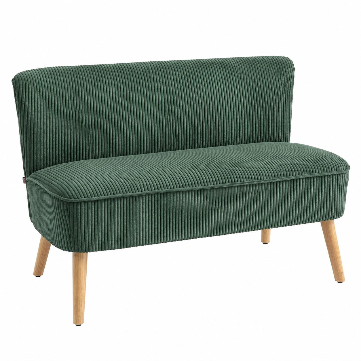 Moderne 2-Sitzer Loveseat im Cord-Design für Wohnzimmer, Schlafzimmer & kleine Räume, Grün