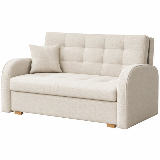 Elegantes Mirjan24 Schlafsofa mit Bettkasten und Kissen, 3-Sitzer Sofa in Farbwahl