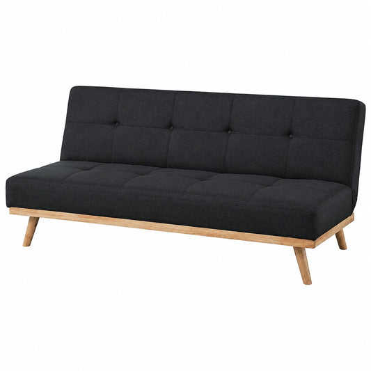 Modernes Schlafsofa mit Schlaffunktion und Schwarzbezug für Wohnzimmer