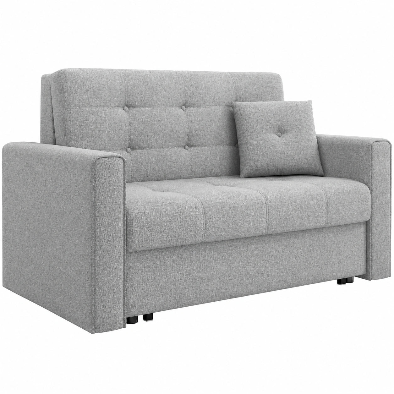 Elegantes Schlafsofa Viva II Lux mit Bettkasten und Kissen, 2-Sitzer